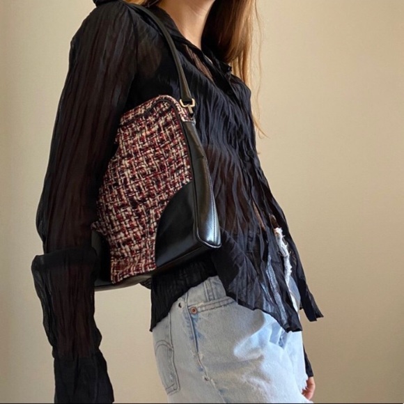 authentic Prada tweed purse - Picture 3 of 8